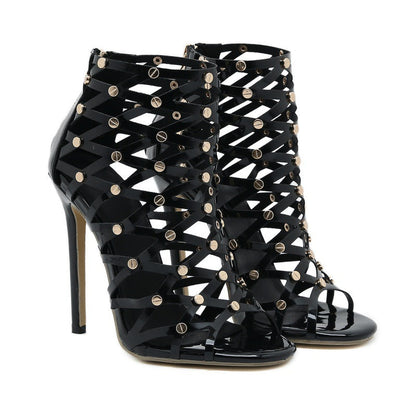 Ortho Welt High Heel Boots - Unique Cut-Out Sandals