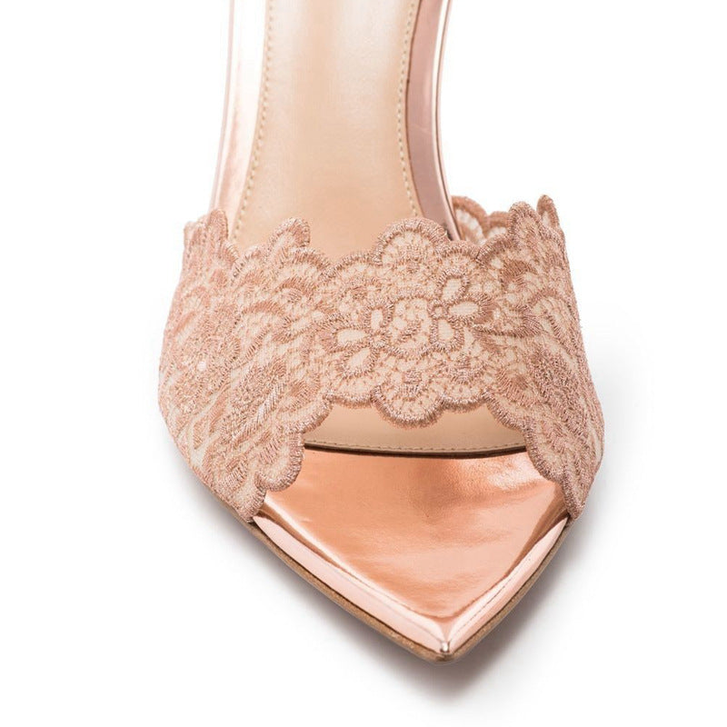 Ortho Welt Lace-Up Stiletto Heels - Unique Elegance
