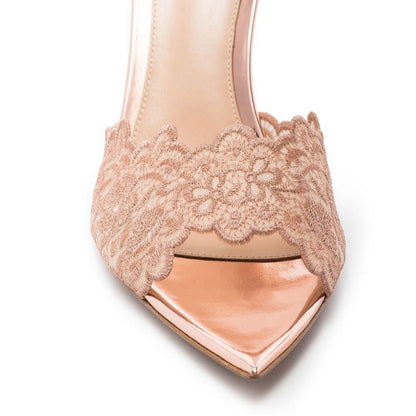 Ortho Welt Lace-Up Stiletto Heels - Unique Elegance