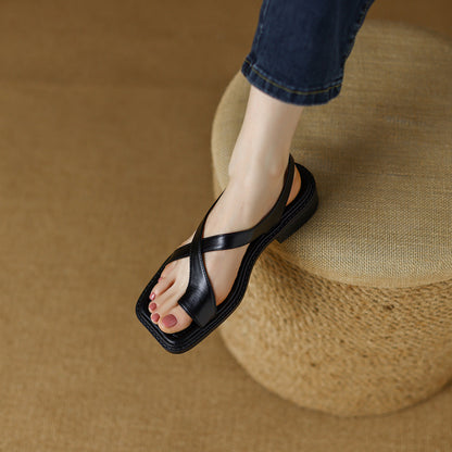 Ortho Welt Black Retro Roman Shoes - Unique Comfort