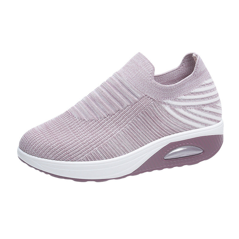 Ortho Welt Lightweight And Breathable Striped Mesh Shoes