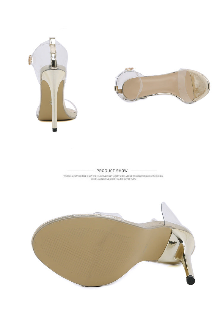 Ortho Welt Rhinestone High-Heeled Sandals, Unique And Daring Elegance