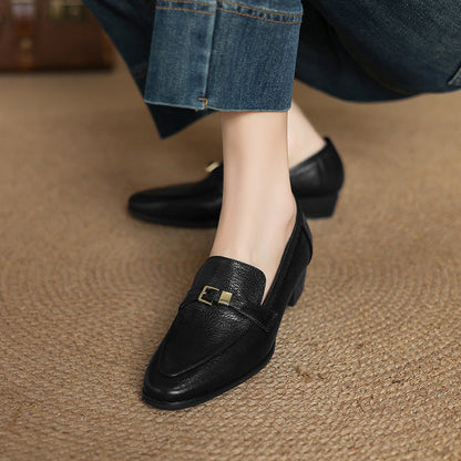 Ortho Welt Leder Loafer – Orthopedic Komfort, niedriger Absatz
