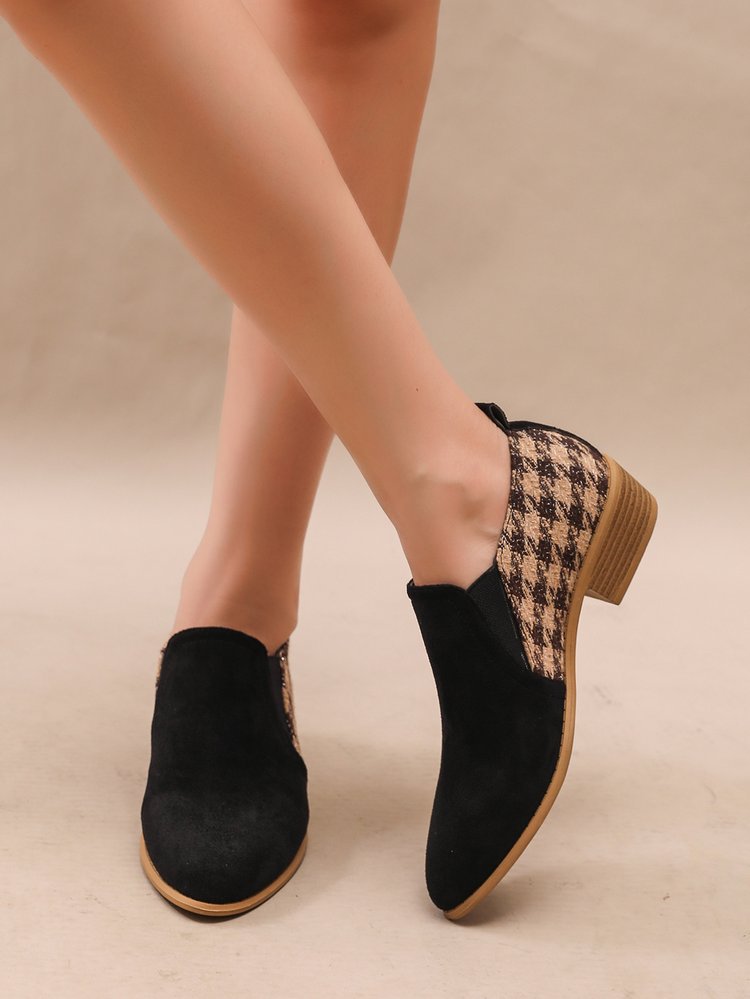 Ortho Welt Retro Slip-On Shoes In Block Color