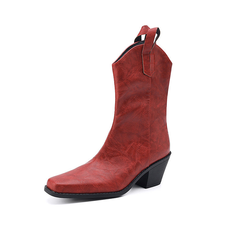 Ortho Welt Orthopedic Square-Toe Boots - Chunky Heel