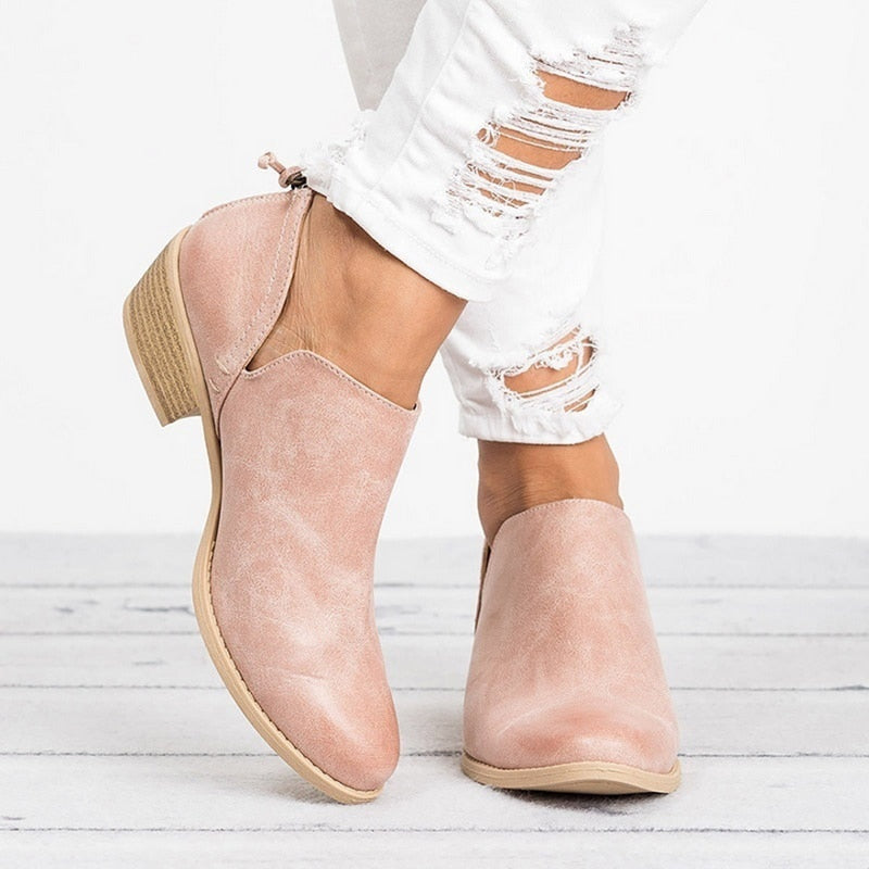 Ortho Welt Retro High Heel Ankle Boots - Unique Autumn
