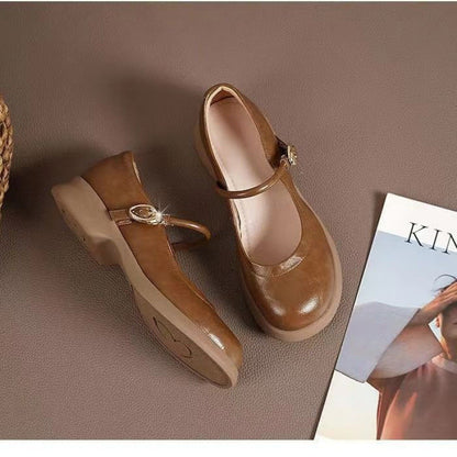 Ortho Welt Mary Jane Flats - Verstellbarer Komfort-Riemen