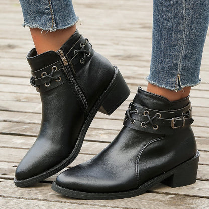 Ortho Welt Leder-Ankle-Boots – Orthopedic, Stabiler Absatz