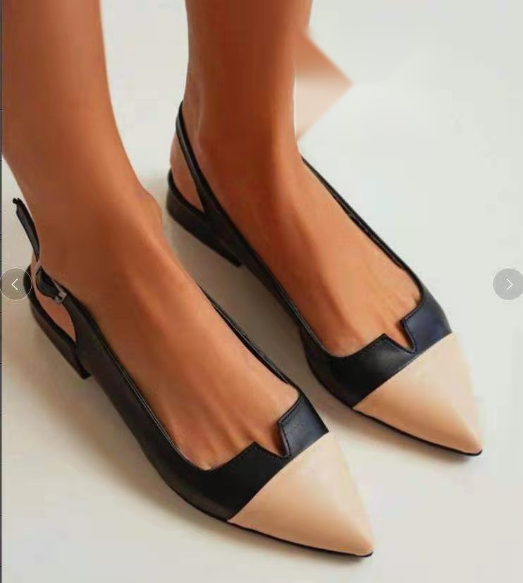 Ortho Welt Pointed Flats - Orthopedic Color Block Comfort