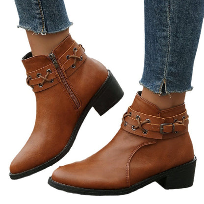 Ortho Welt Leder-Ankle-Boots – Orthopedic, Stabiler Absatz