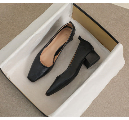 Ortho Welt Pumps – Eckig, Orthopädisch, Blockabsatz