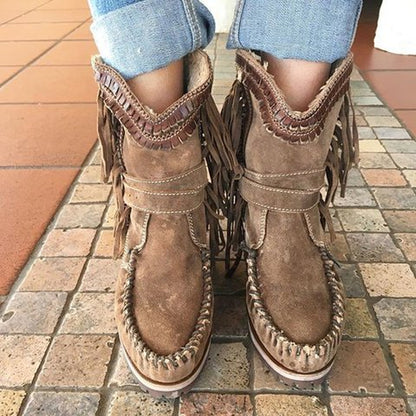 Ortho Welt Tassel Ankle Boots - Orthopedic Leather Comfort