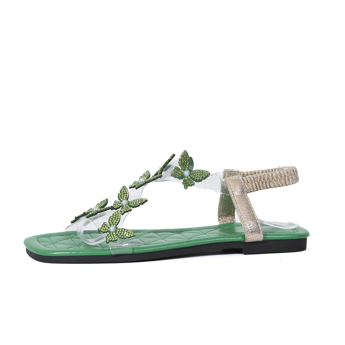 Ortho Welt Rhinestone Butterfly Sandals - Unique Summer Elegance