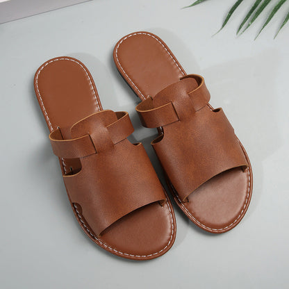 Ortho Welt Plain Flat Slippers - Casual Elegance