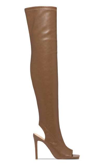 Ortho Welt Overknee Peeptoe Boots - Orthopedic Comfort