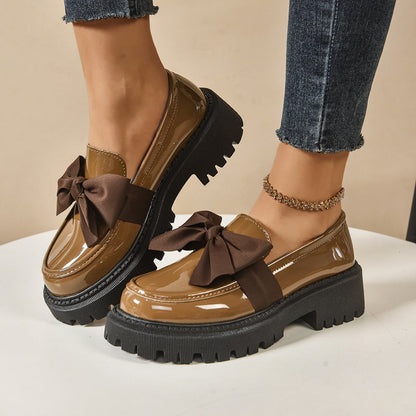 Ortho Welt Vintage Loafers With Bow - Unique Elegance