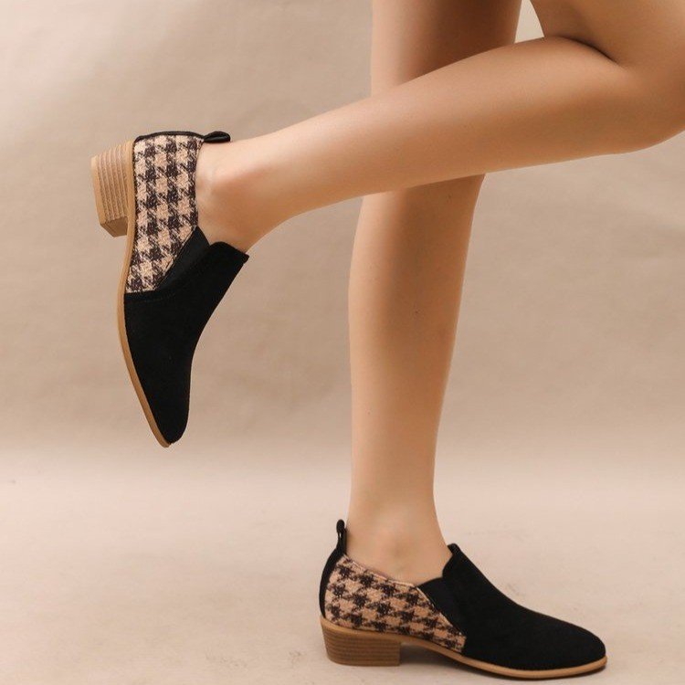 Ortho Welt Retro Slip-On Shoes In Block Color