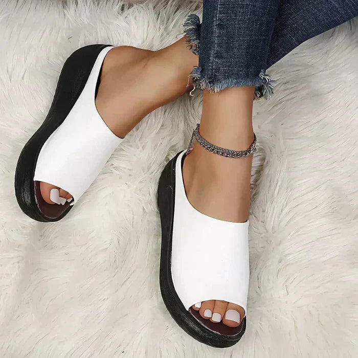 Ortho Welt Damen Keilsandalen - Orthopedic Komfort Slip-On