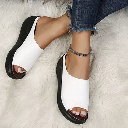 Ortho Welt Damen Keilsandalen - Orthopedic Komfort Slip-On