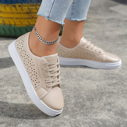 Ortho Welt Cutout Flat Shoes - Unique Elegance
