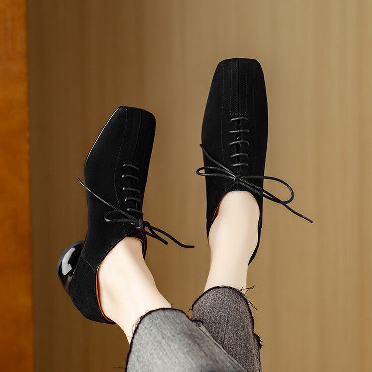 Ortho Welt Chunky Sheepskin Pumps - Retro Style