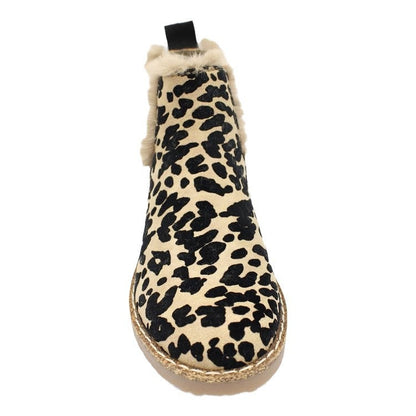 Ortho Welt Leopard Suede Boots - Orthopedic & Warm