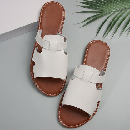 Ortho Welt Plain Flat Slippers - Casual Elegance