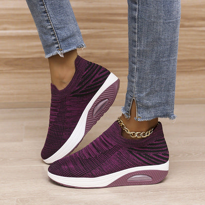 Ortho Welt Lightweight And Breathable Striped Mesh Shoes