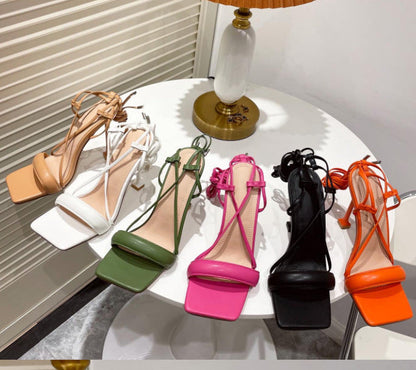 Ortho Welt Cut-Out Stiletto Heels With Ankle Strap - Unique Elegance
