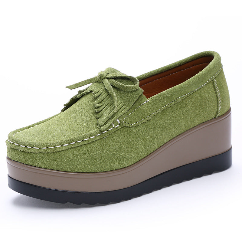 Ortho Welt Shoes With Fringe Bow Design - Comfort And Elegance