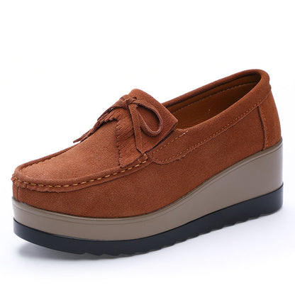 Ortho Welt Shoes With Fringe Bow Design - Comfort And Elegance