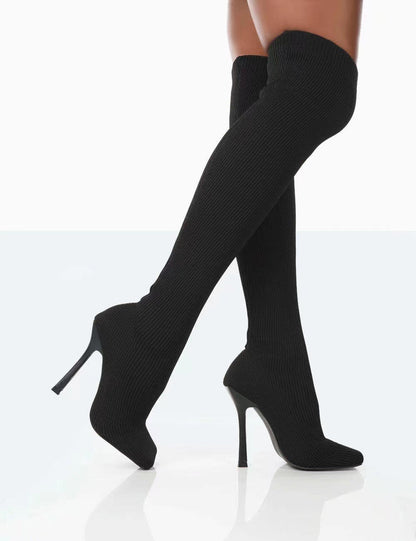 Ortho Welt Overknee Boots - Orthopedic Stretch Knit