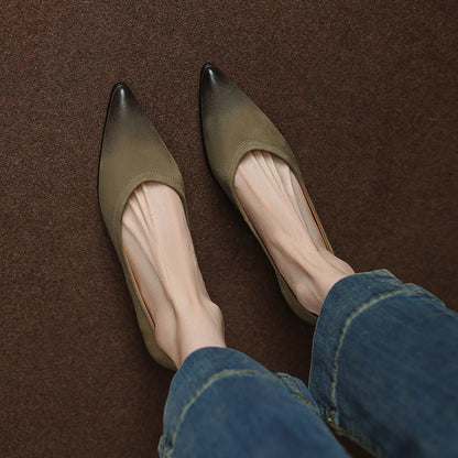 Ortho Welt Orthopedic Low-Cut Pointed Toe Shoes - Comfort