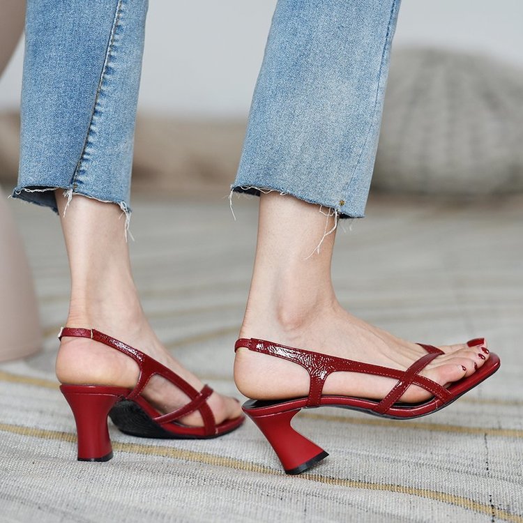 Ortho Welt Sandals With Thick, High Heels, A Unique Style