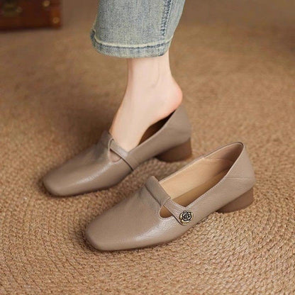 Ortho Welt Damen Orthopedic Lederschuhe – Eckige Zehenpartie