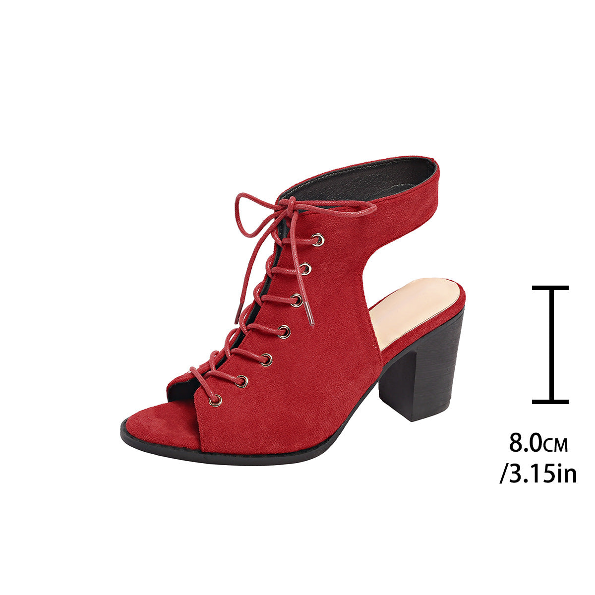 Ortho Welt Orthopedic Lace-Up Sandals - Block Heel Comfort