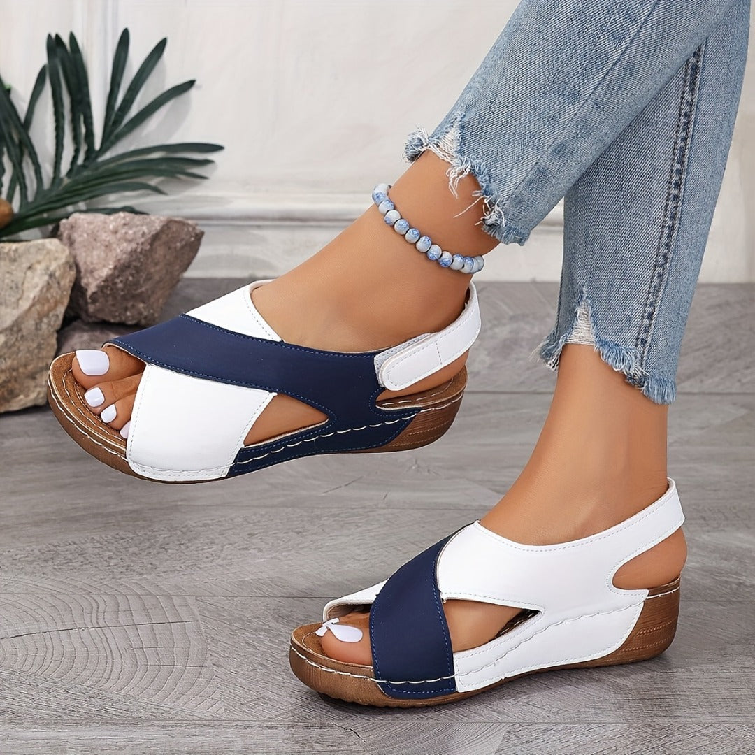 Ortho Welt Damen-Sandalen - Orthopädisch Farbblock Komfort