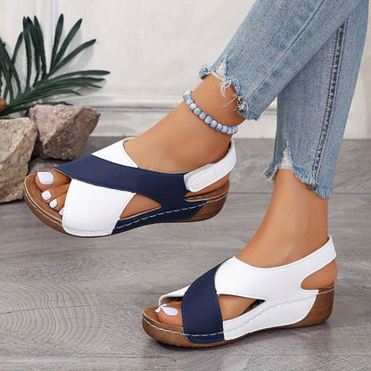 Ortho Welt Damen-Sandalen - Orthopädisch Farbblock Komfort