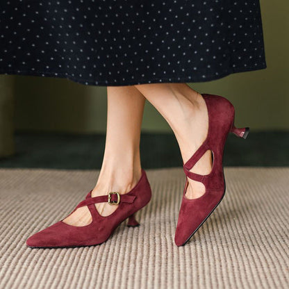 Ortho Welt Elegant Mary Jane Shoes With Mid-Heeled Heels