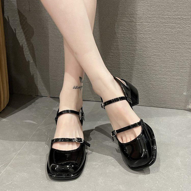 Ortho Welt Mary Jane Shoes - Korean Style, Thick And Unique Heel
