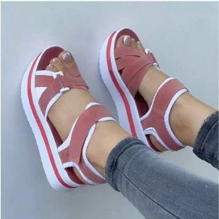 Ortho Welt Bandage Design Platform Sandals - Unique Summer