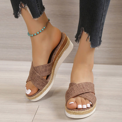 Ortho Welt Hemp Wedge Sandals - Summer Uniqueness