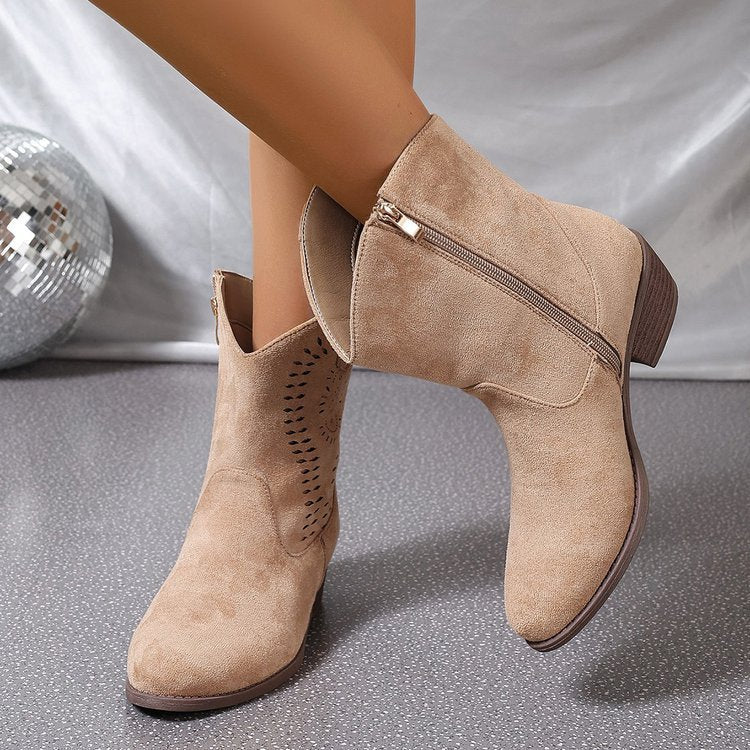 Ortho Welt Wedge Boots - Orthopedic & Side Zipper