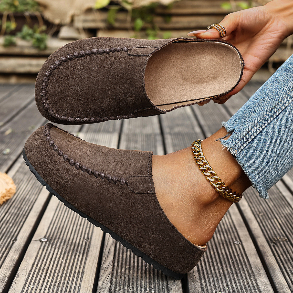 Ortho Welt Closed Slippers With Thick Soles - Unique