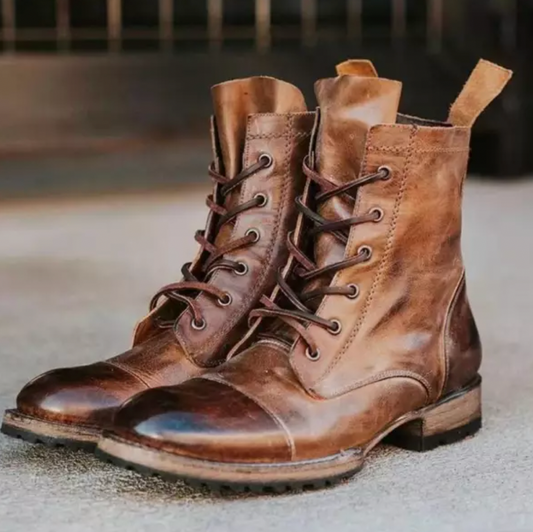 Ortho Welt Vintage Leder-Boots – Orthopädischer Komfort