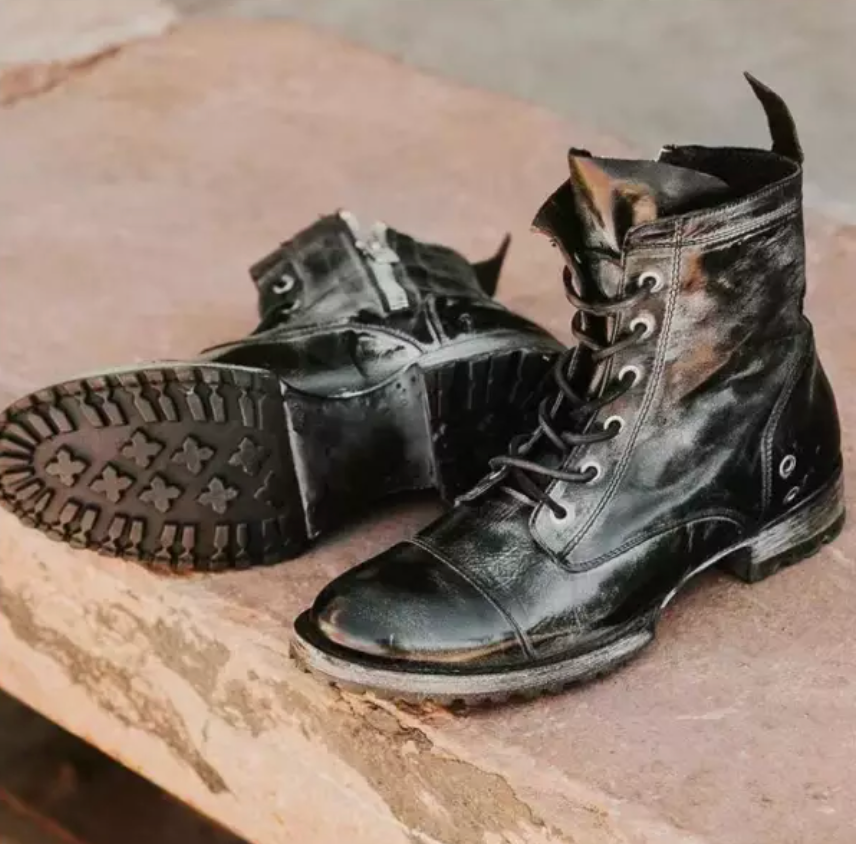 Ortho Welt Vintage Leder-Boots – Orthopädischer Komfort
