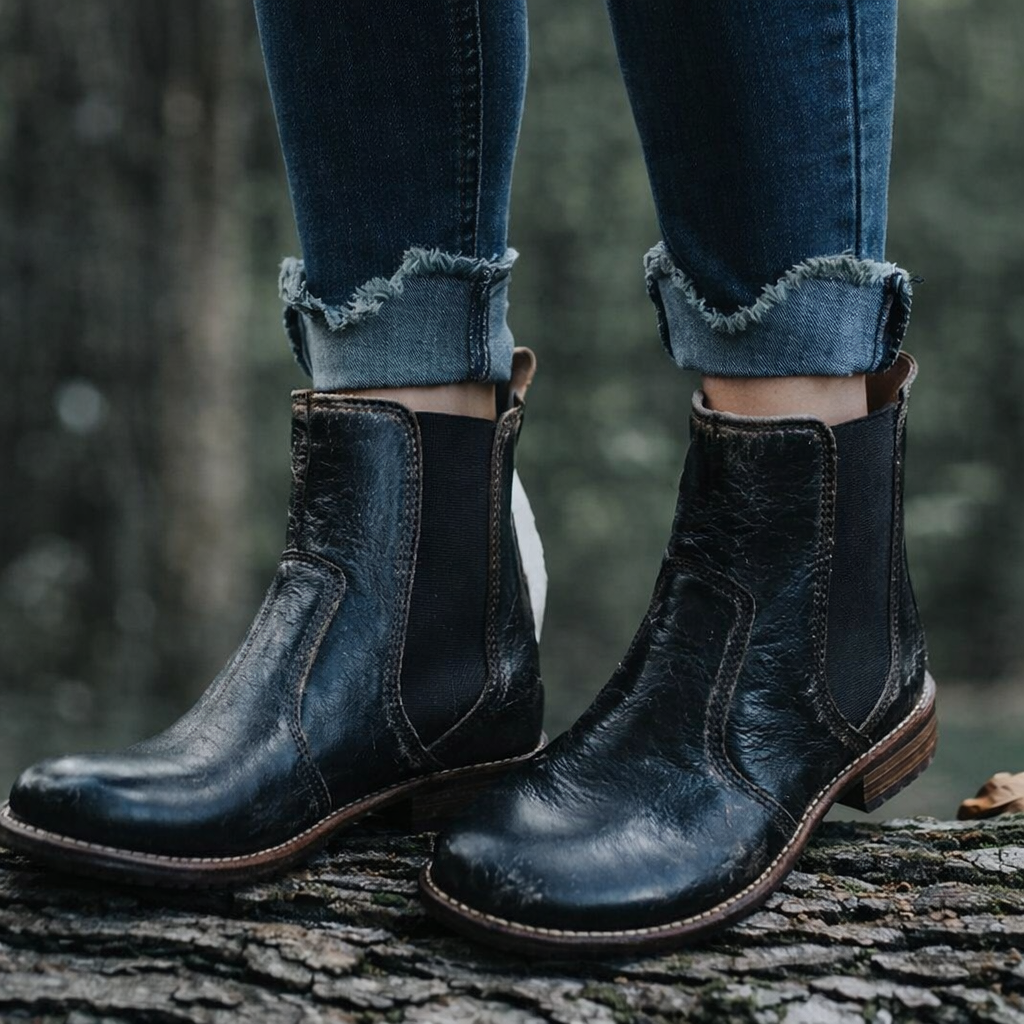 Beatrice | Klassische orthopädische Chelsea-Boots aus Leder – Bequem zum Hineinschlüpfen