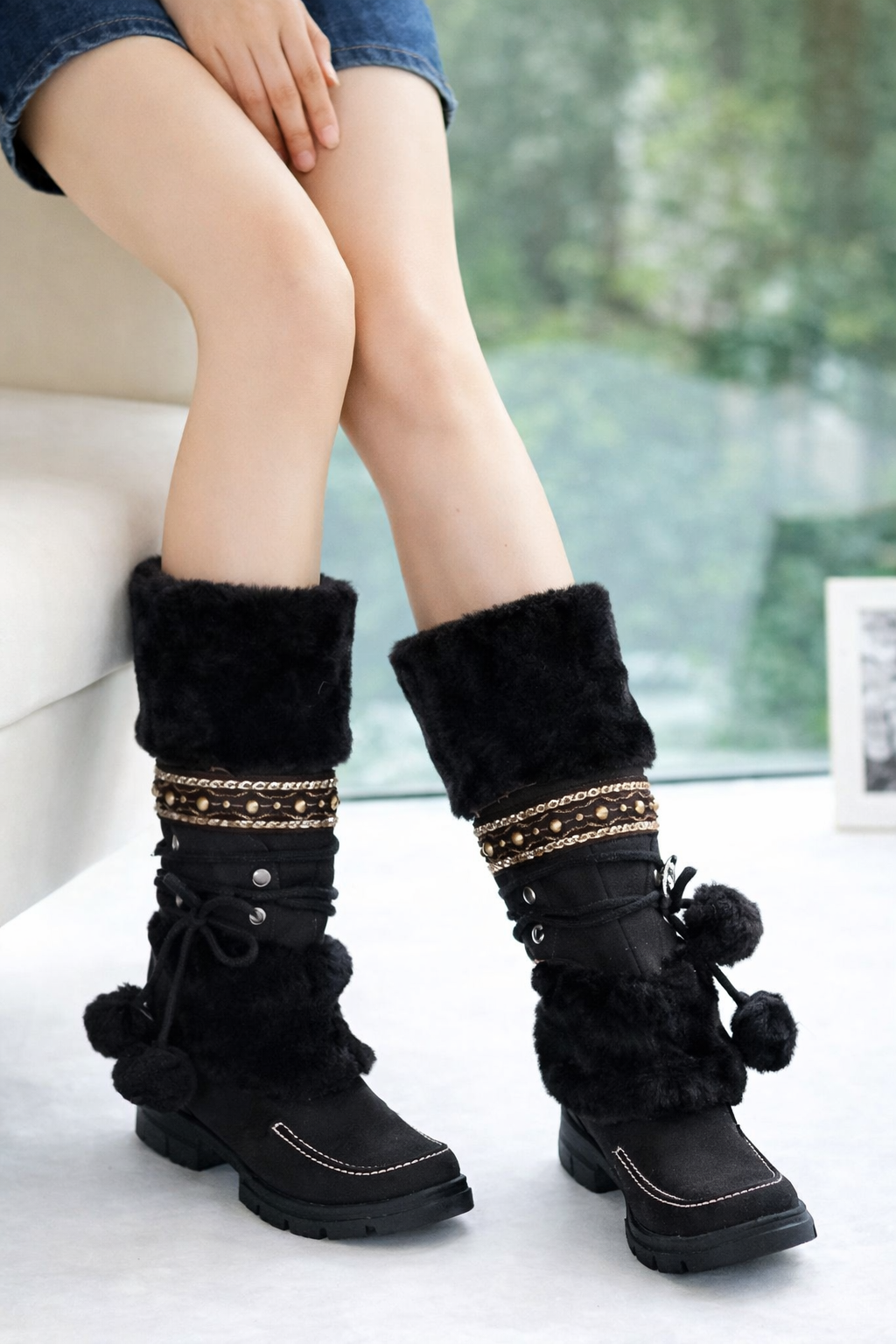 Ortho Welt Valeria Boots - Orthopedic Suede Fur Lined