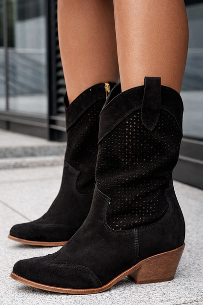 Journee | Western-Cowboystiefel für Damen, mittelhoch