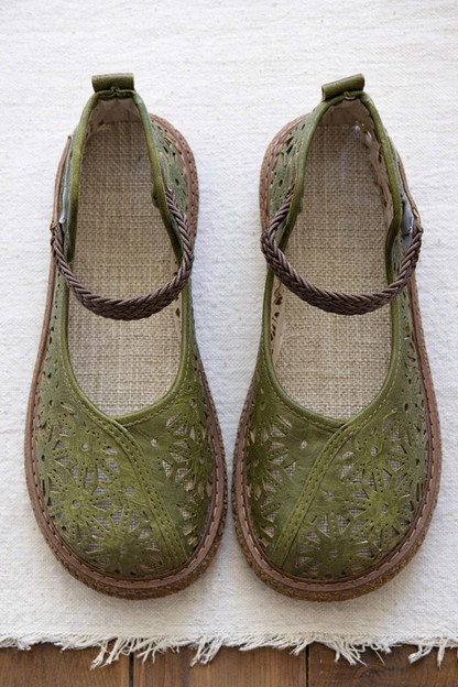 Bianca | Leder-Ballerinas mit Cut-outs – Atmungsaktive und bequeme Slipper